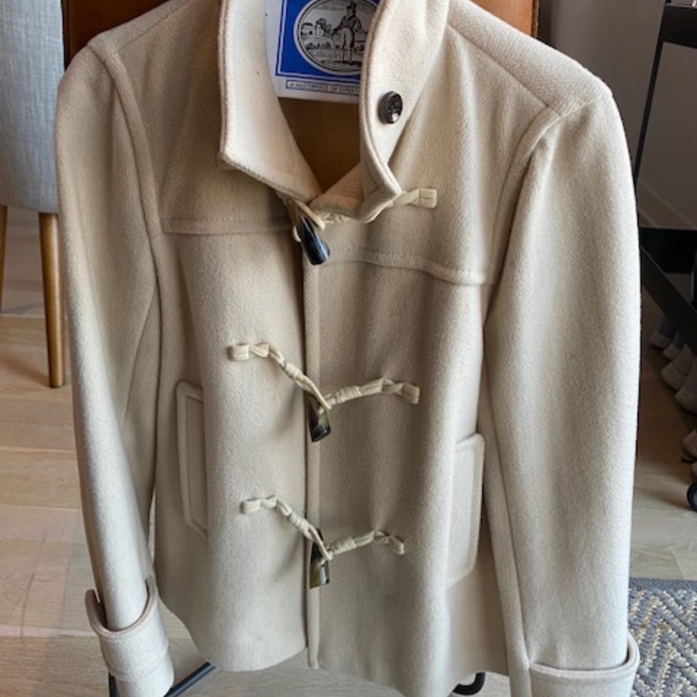 Banana Republic Cream Toggle Coat